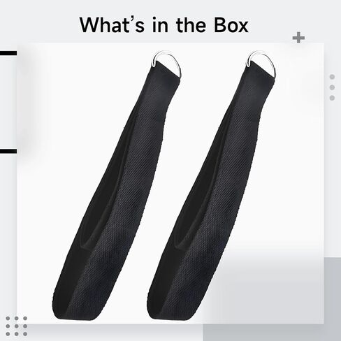 Pilates Reformer Accessories: 2 Pcs Pilates Straps With Double Loops, Made Of Cotton, Ankle/Wrist Band For Home Gym in Kuwait