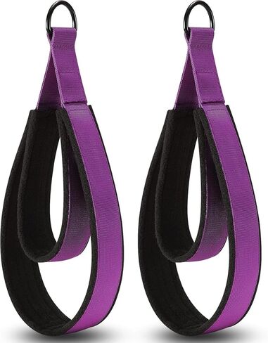 قطعتان من حزام البيلاتس، حزام يوجا مزدوج الحلقة مع بطانة سميكة مريحة وحلقات متينة على شكل حرف D لصالة الألعاب الرياضية المنزلية والبيلاتس وتمارين اليوجا in Kuwait