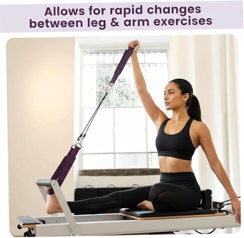 قطعتان من حزام البيلاتس، حزام يوجا مزدوج الحلقة مع بطانة سميكة مريحة وحلقات متينة على شكل حرف D لصالة الألعاب الرياضية المنزلية والبيلاتس وتمارين اليوجا in Kuwait