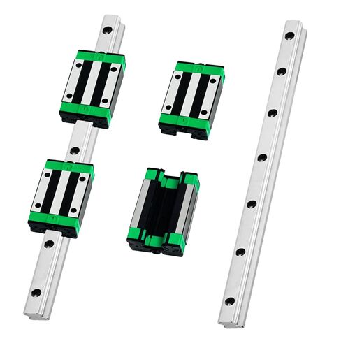 HGR15 Linear Guide Rail Kit - 2 Pcs 300mm Rails + 4 Pcs HGH15CA Bearing Blocks High Precision, Anti-Rust for 3D Printers, CNC Routers, Lathes & DIY Automated Machines in Saudi Arabia