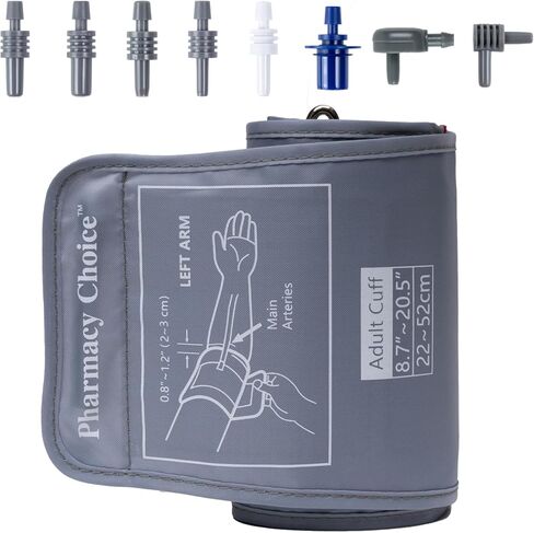 Extra Large Blood Pressure Cuff, Compatible with Most Monitors, ARM Blood Pressure Replacement Cuff with 8 Connectors,Adult Cuff (8.7"-20.5") in Kuwait