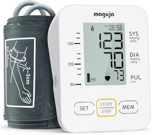جهاز قياس ضغط الدم، جهاز قياس ضغط الدم من ماجوجا للاستخدام المنزلي، جهاز ضغط الدم الرقمي التلقائي للذراع العلوي مع سوار ضغط الدم، مستخدمان in Kuwait