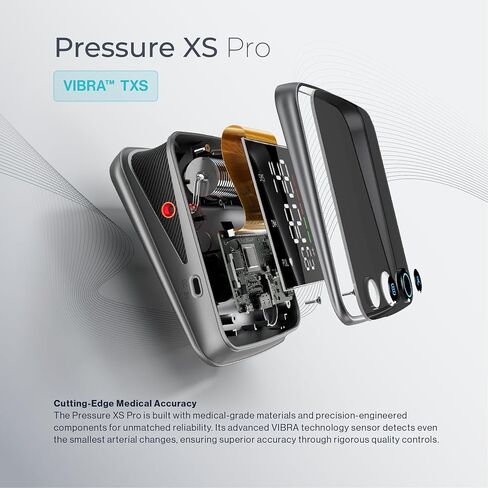 جهاز قياس ضغط الدم بالضغط XS Pro بتقنية البلوتوث، سوار BP للذراع العلوي 22-42 سم، ضغط الدم الانقباضي/الانبساطي الرقمي التلقائي الدقيق، شاشة كبيرة، تطبيق جوال متوافق مع أجهزة iOS وAndroid in Saudi Arabia