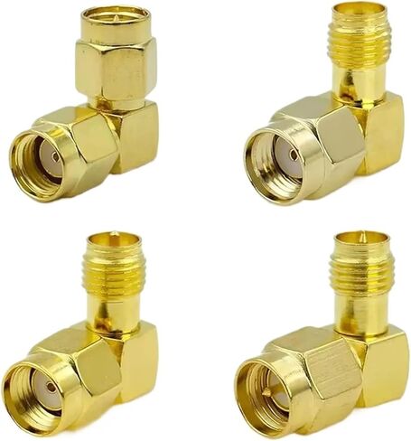 RP-SMA ذكر المقابس إلى RPSMA أنثى جاك محول محوري الزاوية اليمنى 90 درجة مجموعة موصل (نوع 2,5 قطعة) in Kuwait