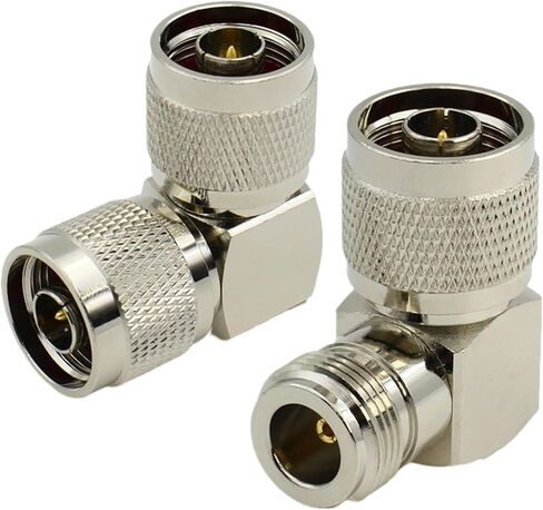 N ذكر المقابس موصل 90 درجة الزاوية اليمنى الكوع محول 50 أوم موصل محوري (Type2، 5PCS) in Kuwait