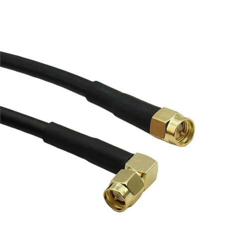 RG58 كابل SMA ذكر المقابس الزاوية اليمنى موصل محوري الطائر ضفيرة 6 بوصة ~ 20 متر محطات الأسلاك 1 قطعة (250 سنتيمتر) in Kuwait