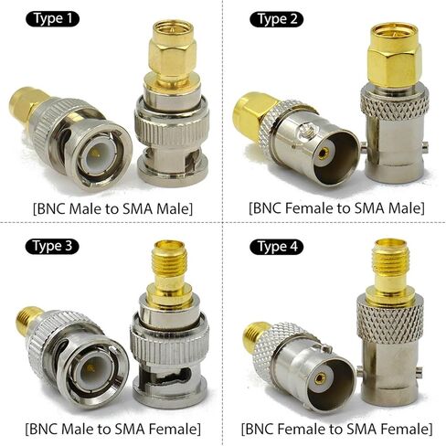 Connector Q9 BNC Male Female to SMA Male Female Adapter(Type 3,10PCS) in Saudi Arabia