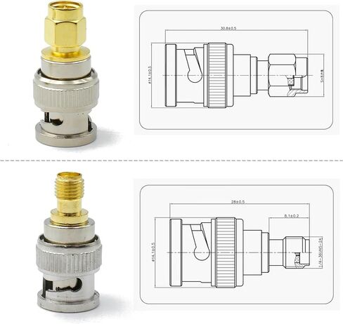 Connector Q9 BNC Male Female to SMA Male Female Adapter(Type 3,10PCS) in Saudi Arabia