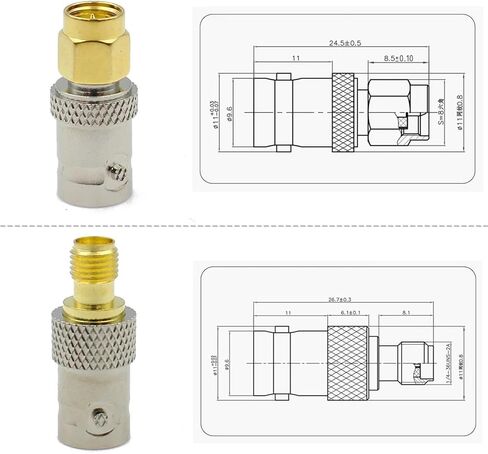 Connector Q9 BNC Male Female to SMA Male Female Adapter(Type 3,10PCS) in Saudi Arabia