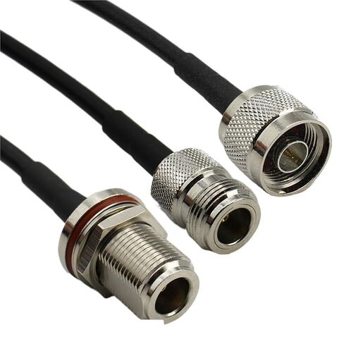 RG58 L16 N ذكر أنثى المقابس الحاجز Conncetor ضفيرة كابل الكابلات المحورية البلوز تجعيد 1 قطعة (نوع 5,100 سنتيمتر) in Kuwait
