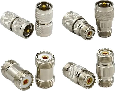 UHF PL259 SO239 ذكر/موصل سالب SL16 محوري محول الراديو مستقيم النحاس المقابس جاك محول (نوع 2,1 قطعة) in Kuwait