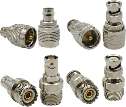 UHF ذكر إلى BNC أنثى محول اقناع موصل النحاس موصلات الأسلاك المحورية (Type1،4PCS) in Kuwait