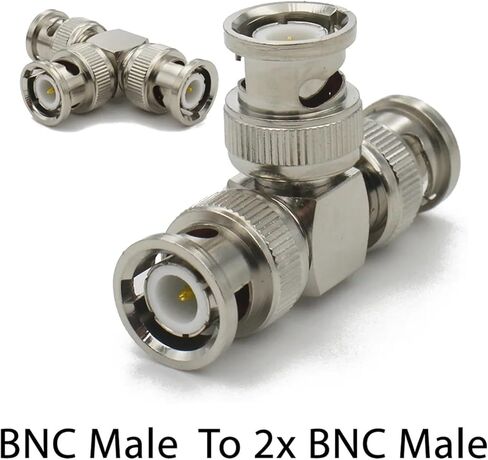 BNC Connector Q9 to Male Female Adapter Right Angle Tee Type 3way 4way Splitter 2X Double 3+4Types(Type9) in Saudi Arabia