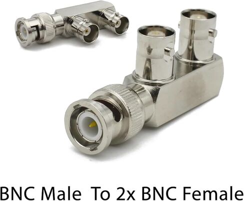 BNC Connector Q9 to Male Female Adapter Right Angle Tee Type 3way 4way Splitter 2X Double 3+4Types(Type9) in Saudi Arabia