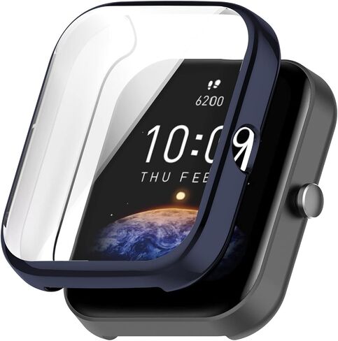 Screen Protector Case Compatible with Amazfit Bip 3 Pro Smartwatch Accessories Scratched Full Protection Soft TPU (7Colors) in Kuwait