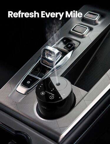 Waterless Essential Oil Diffuser Starter Kit with 30mL Hotel Fragrance Oil Inspired by Ritz-C., Battery Operated Mini Scent Diffuser, Portable Aromatherapy Diffuser for Home, Car, Office (Black) in Kuwait