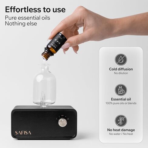 Waterless Essential Oil Diffuser, Scent Diffuser for Home, 700 Sq. Ft., Portable Waterless Diffuser, Nebulizing Cold Air Cordless Diffuser for Large Room, Rechargeable, Smart, Hotel-Style in Saudi Arabia