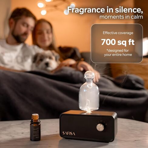 Waterless Essential Oil Diffuser, Scent Diffuser for Home, 700 Sq. Ft., Portable Waterless Diffuser, Nebulizing Cold Air Cordless Diffuser for Large Room, Rechargeable, Smart, Hotel-Style in Saudi Arabia
