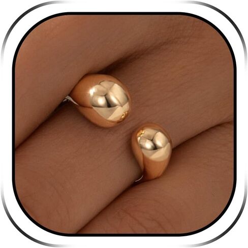 HUASAI Chunky Gold Rings for Women Stackable Rings for Women Statement Ring Gothic Vintage Ring Trendy Jewelry Gifts 2025 in Kuwait