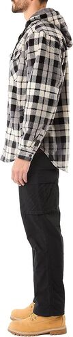 Smith's Workwear Mens Sherpa-Lined Zip-Front Hooded Microfleece Shirt-Jacket in Saudi Arabia