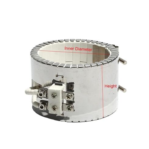 Stainless Steel Ceramic Band Heater 70-200mm | 550W-1500W | Industrial Heating Solution for Granulators and Extrusion Equipment(2300W 100x150mm(IDxH) in Saudi Arabia