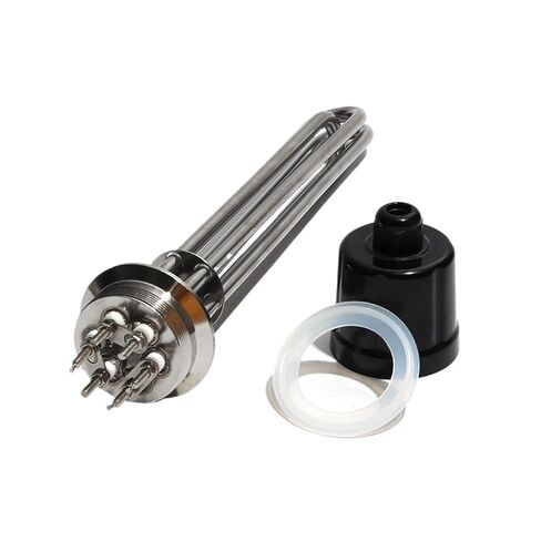 2" Tri-Clamp Heater - 3-12KW SUS304 Stainless Steel for Brewing Systems, Dual Voltage 220V/380V(Only Heater,220V-12KW355mmL) in Kuwait