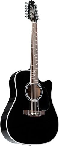 Takamine Legacy JEF381SC Dreadnought 12-string Acoustic-electric Guitar - Black in Kuwait
