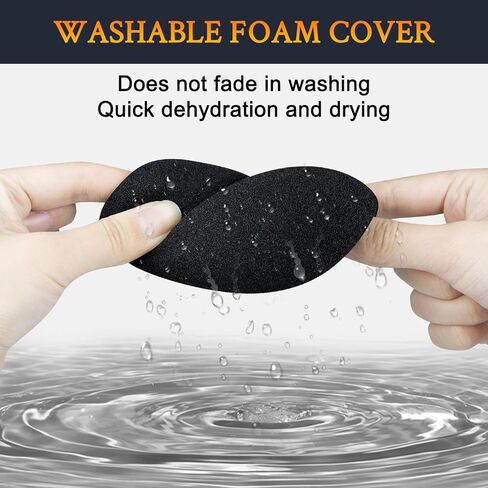 SOULWIT 2Pcs Microphones Pop Filter for MAONO PD400X Dynamic, Protective Mic Cover Windscreen Foam - Black in Saudi Arabia