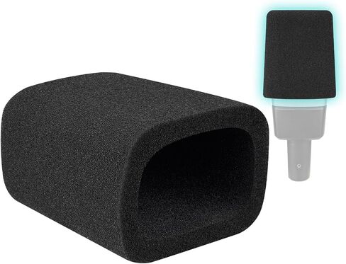 SOULWIT 2Pcs Microphones Pop Filter for AKG C214 Large-Diaphragm Condenser (C214d1), Protective Mic Cover Windscreen Foam - Black in Saudi Arabia