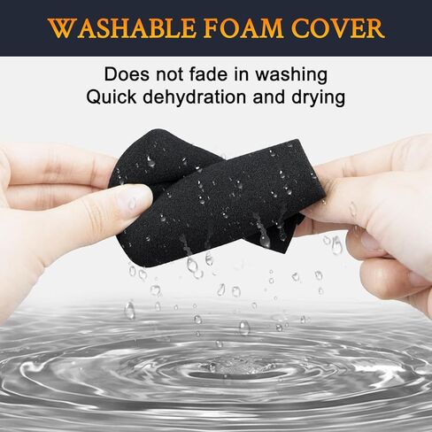 SOULWIT 2Pcs Microphones Pop Filter for AKG C214 Large-Diaphragm Condenser (C214d1), Protective Mic Cover Windscreen Foam - Black in Saudi Arabia