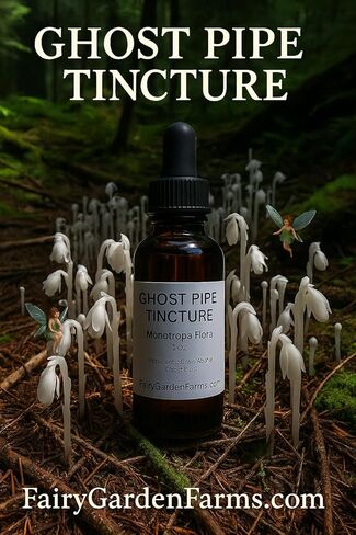 Ghost Pipe Tincture 4pipe/Ounce Extra Strength Strong Monotropa Flora, 1/2 oz, Fairy Garden Farms in Saudi Arabia