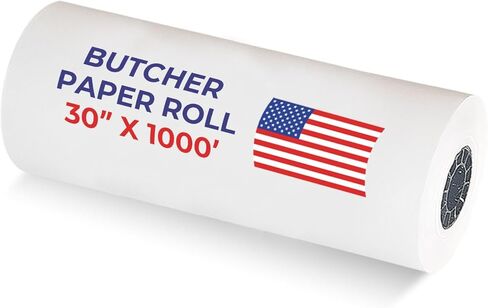 30 بوصة × 1000 قدم - 40# ورق جزار أبيض - (1 لفة/علبة) in Kuwait