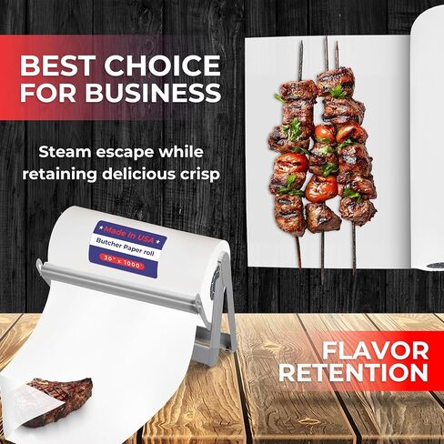 30 بوصة × 1000 قدم - 40# ورق جزار أبيض - (1 لفة/علبة) in Kuwait