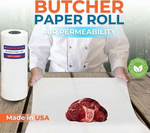 30 بوصة × 1000 قدم - 40# ورق جزار أبيض - (1 لفة/علبة) in Kuwait