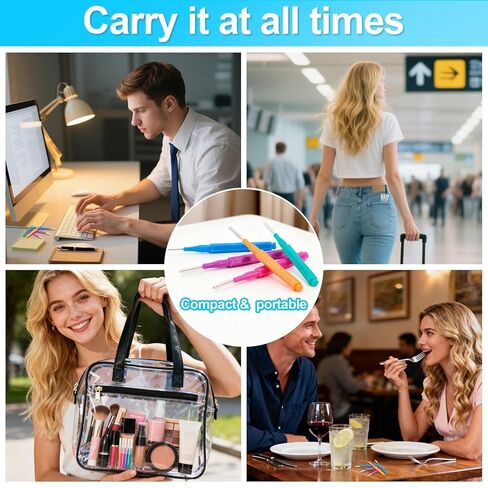 100 Pcs Interdental Brushes Between-Teeth Disposable Braces Brush for Teeth,Interproximal Dental Brush Picks,Toothpick Dental Flossing Oral Hygiene Cleaning for Home,Travel,Work,School in Kuwait