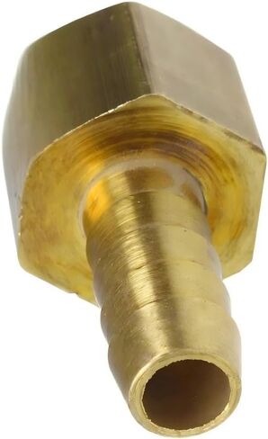 موصل نحاسي صلب للضاغط 221EEE - للمكونات الهيدروليكية والهوائية والمضخات ومعدات السباكة الجزء 221EEE-5Pack - قضيب خرطوم بديل - 3/8 بوصة × 3/8 بوصة خرطوم بار × محول أنثى 5 عبوات باللون الأصفر in Kuwait