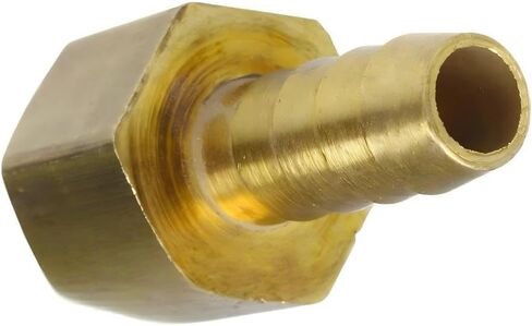 موصل نحاسي صلب للضاغط 221EEE - للمكونات الهيدروليكية والهوائية والمضخات ومعدات السباكة الجزء 221EEE-5Pack - قضيب خرطوم بديل - 3/8 بوصة × 3/8 بوصة خرطوم بار × محول أنثى 5 عبوات باللون الأصفر in Kuwait