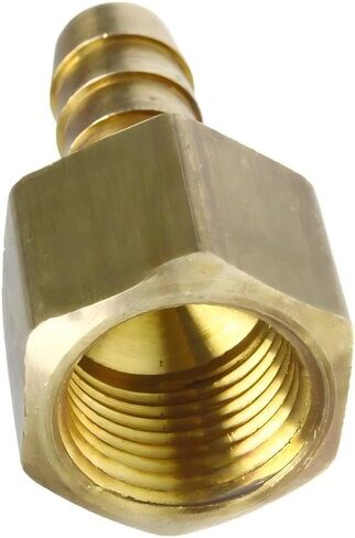 موصل نحاسي صلب للضاغط 221EEE - للمكونات الهيدروليكية والهوائية والمضخات ومعدات السباكة الجزء 221EEE-5Pack - قضيب خرطوم بديل - 3/8 بوصة × 3/8 بوصة خرطوم بار × محول أنثى 5 عبوات باللون الأصفر in Kuwait