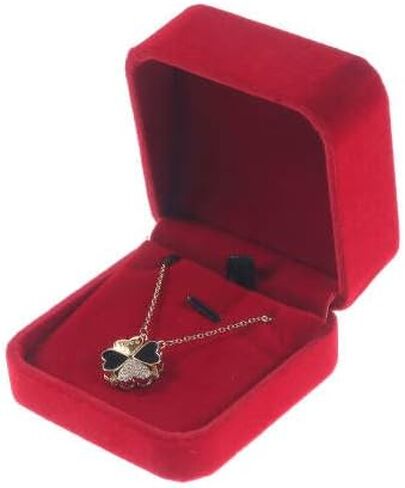 RJ Displays-6 Piece Premium Quality Black Velvet Pendant Earring Necklace Jewelry Box. Storage Gift Jewelry Display Box for Engagement Wedding Anniversary Jewelry Gift Box in Kuwait
