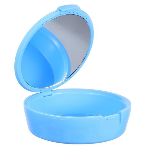 Portable Retainer Storage Box with Mirror for False Teeth and Deciduous Teeth for Travel and Home Use in Saudi Arabia