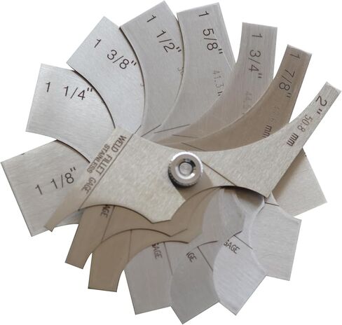 RIVERWELD 8 Piece Fillet Weld Set 1-1/8" increments to 2" Inch RL Gauge Welding Inspection Test Ulnar in Saudi Arabia
