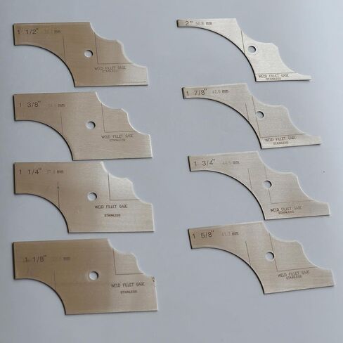 RIVERWELD 8 Piece Fillet Weld Set 1-1/8" increments to 2" Inch RL Gauge Welding Inspection Test Ulnar in Saudi Arabia