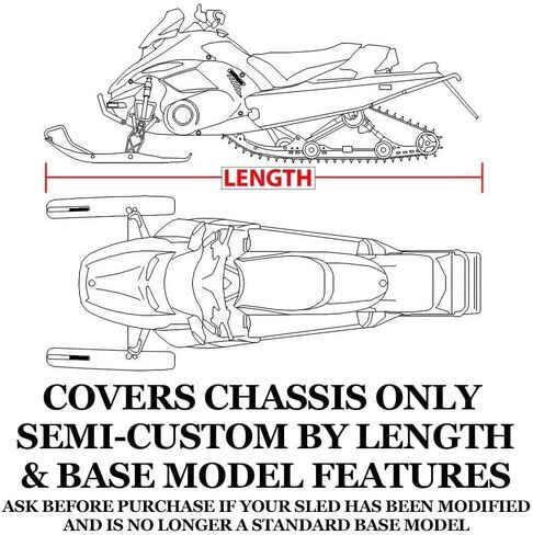 Snowmobile Sled Storage Cover Compatible for Polaris INDY 550 Classic Model Years 2002-2006, 200 Denier Strength in Kuwait