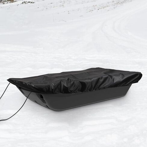 Snow Sled Cover,120x53x10cm/47.24x20.87x3.94in 600D Oxford Cloth Waterproof Jet Sled Cover with Storage Bag for Fishing Hunting Camping Protect Your Gear from Snow Mud (Black) in Saudi Arabia