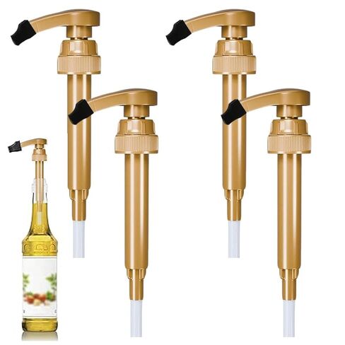 4 قطع مضخة شراب القهوة متوافقة مع مونين 25 أونصة (750 مل) زجاجة 10 سم مكعب مضخة توزيع شراب بديلة مع غطاء طرف للقهوة المثلجة والشاي الحليب والكوكتيلات والحلويات والآيس كريم وبار المنزل in Kuwait