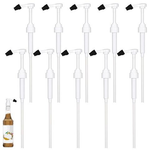 10 Pcs Coffee Syrup Pump for 750 ml (25.4 Fl Oz) Bottle, Syrup Dispenser Pumps Compatible with Monin Glass Bottles – No Clog, Precise Dispensing, Includes 10 Tip Covers – for Coffee Bar, Kitchen in Saudi Arabia