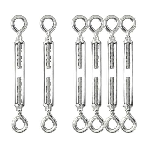 4 قطع من وصلات ربط المقطورة من الفولاذ المقاوم للصدأ 304، 3/16 بوصة (M5) شدادات شديدة التحمل للفك والفك لشد حبل الأسلاك للكابلات، شراع الظل، برغي تثبيت من الدرجة الصناعية in Kuwait