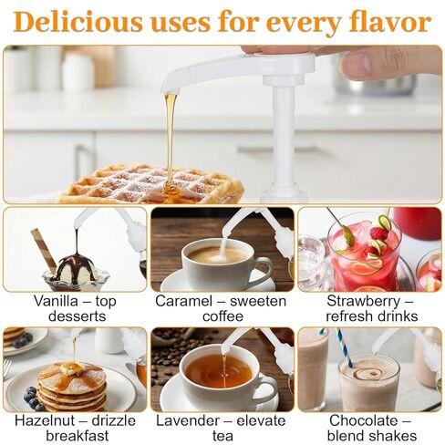 10 Pcs Coffee Syrup Pump for 750 ml (25.4 Fl Oz) Bottle, Syrup Dispenser Pumps Compatible with Monin Glass Bottles – No Clog, Precise Dispensing, Includes 10 Tip Covers – for Coffee Bar, Kitchen in Saudi Arabia