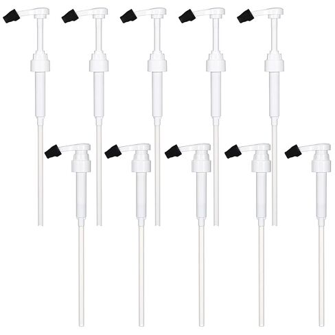 10 Pcs Coffee Syrup Pump for 750 ml (25.4 Fl Oz) Bottle, Syrup Dispenser Pumps Compatible with Monin Glass Bottles – No Clog, Precise Dispensing, Includes 10 Tip Covers – for Coffee Bar, Kitchen in Saudi Arabia