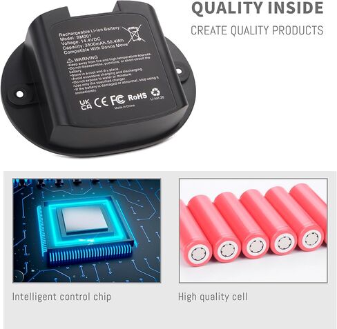 3400mAh Rechargeable Battery Compatible with Sonos Move Series Bluetooth Speaker,Compatible for Sonos Move, Move 2, MOVE1US1, MOVE1US1BLK, MOVE2US1, MOVE2US1BLK, 111-00001, IP-03-6802-001 in Saudi Arabia